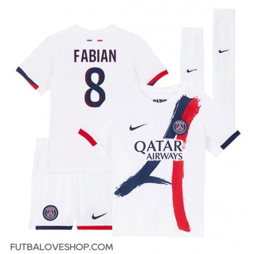 Dres Paris Saint-Germain Fabian Ruiz #8 Preč pre deti 2024-25 Krátky Rukáv (+ trenírky)